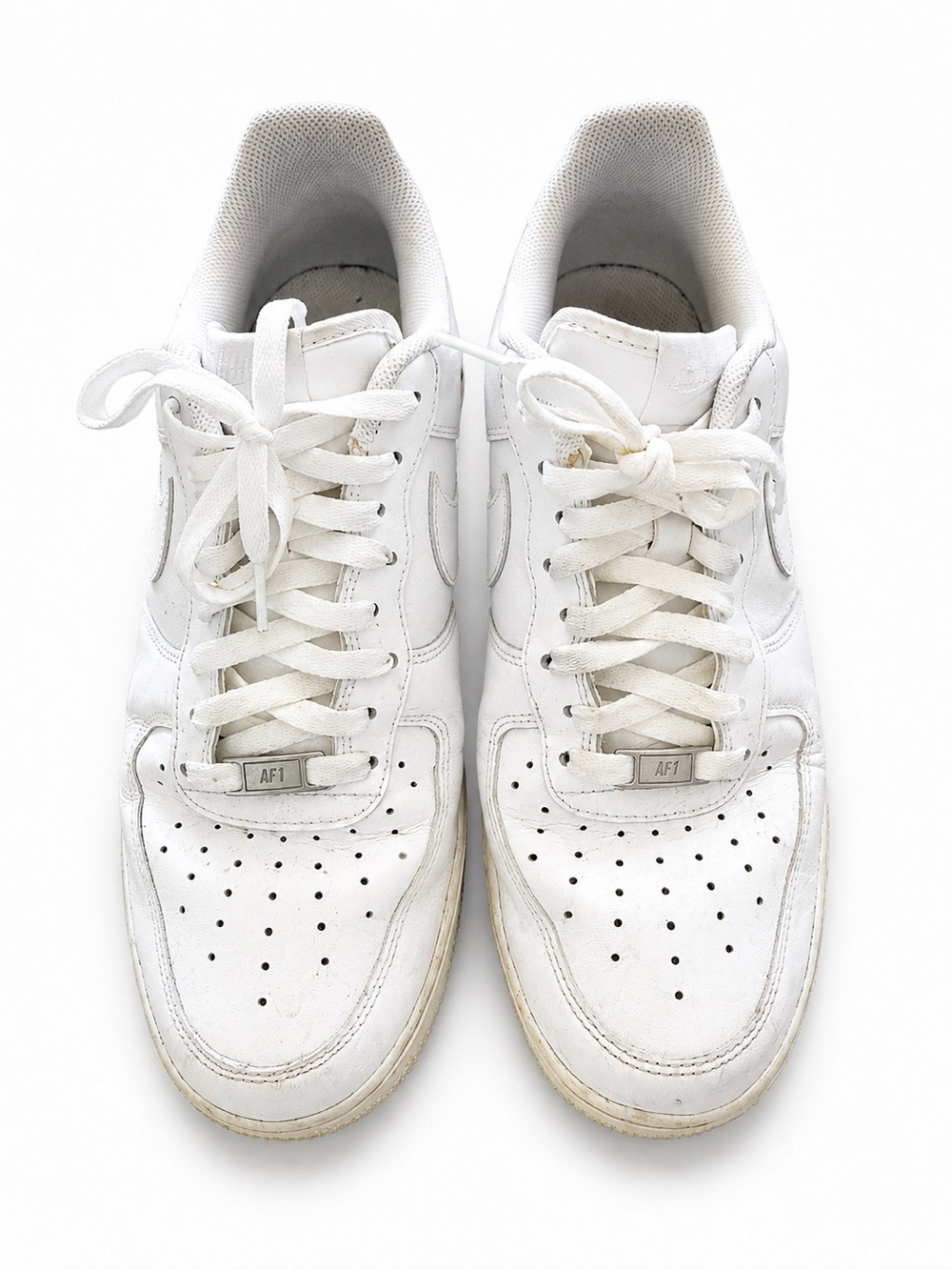 Nike Air Force 1 Low Triple White Sneakers Men’s 10.5 Good Condition